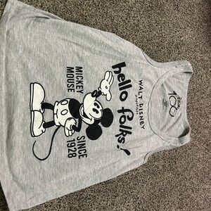 Disney Gray Mickey Mouse Tank Top